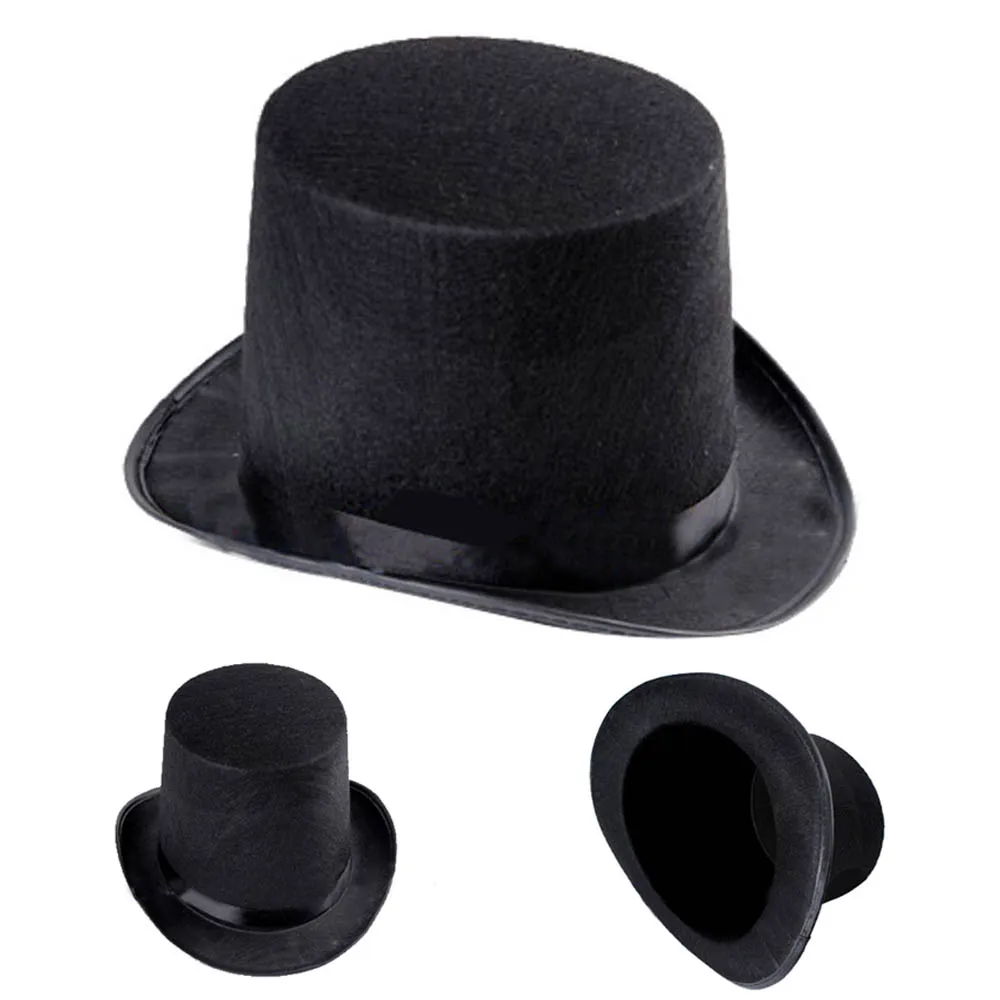 Men Performances Magician Gentleman Baron Top Hat Props Ball Dress Up Costume Women Men Party Hat