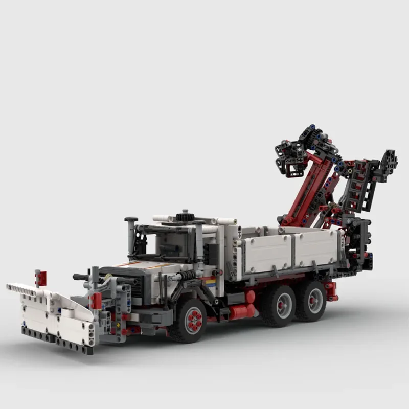 MOC-121885 Multifunctional Three-sided Dump Truck Splicing and Assembly Building Blocks1385 Parts Children's Building Blocks Toy