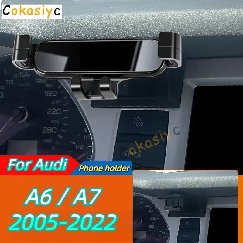 Suporte do telefone do carro suporte de montagem móvel para audi a6 c6 c7 c8 2005-2023 gps ajustável suporte de navegação especial acessórios