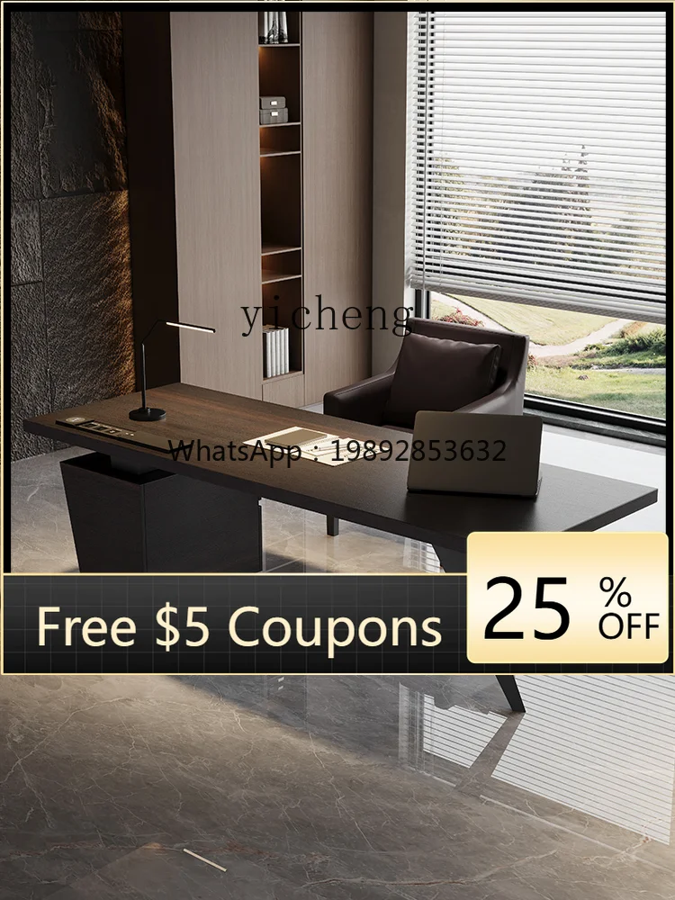 

AB Minimalist Desk Modern Designer Advanced Solid Wood Desk Home Study Living Room Computer Desk