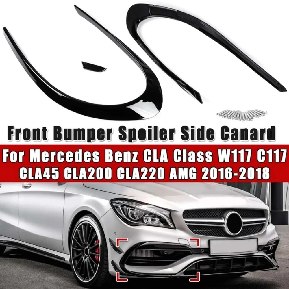 Alerón divisor de luz antiniebla lateral del parachoques delantero del coche para Mercedes BENZ clase CLA W117 C117 CLA45 CLA200