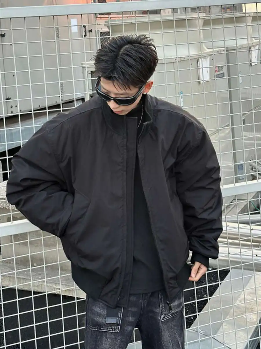 

Мужская зимняя куртка-пуховик Du Feather: Американский стиль, повседневная городская одежда, теплая, комфортная, свободного кроя, однотонная