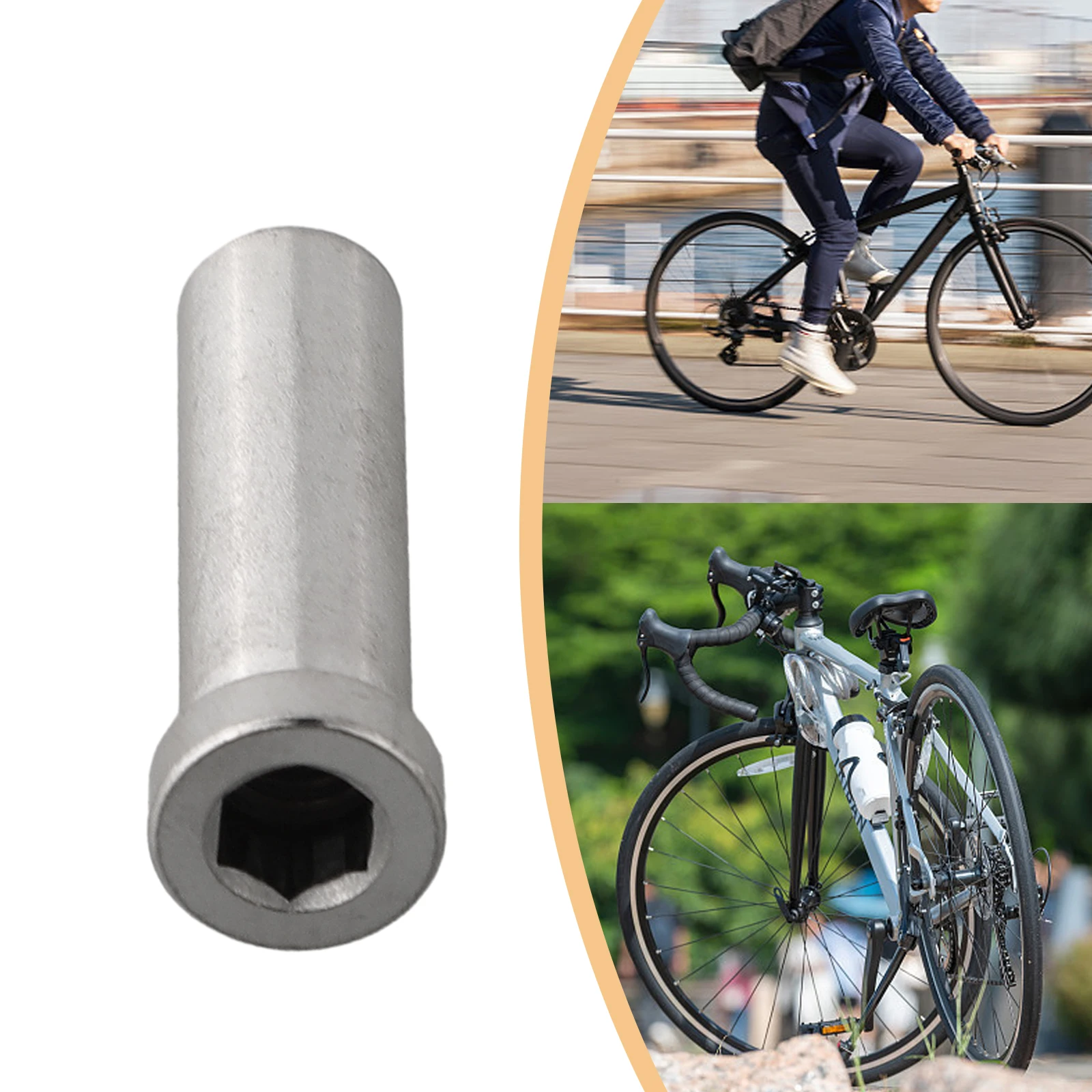 1x Road Bike Brake  Caliper Mount Recessed Pivot Bolt Nut  Disc Brake Pad Fixed Screw 10.5mm Hole  Stainless Steel Cycling Parts