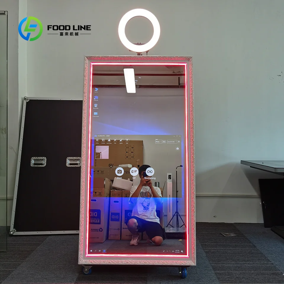 70 Inch Big Picture Digital Magic Mirror Photo Booth with Camera and Printer Smart Selfie Photo Booth Machine