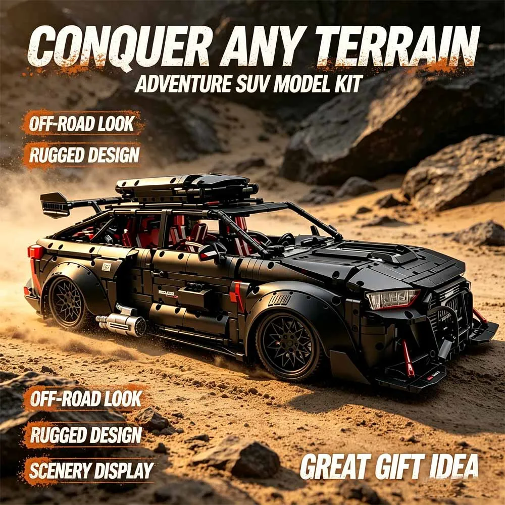Technical MOC 1:8 RS6 Racing Sport Car Building Block City Mechanical Speed Vehicle Model Brick Toy Adult Birthday Gift 4189Pcs