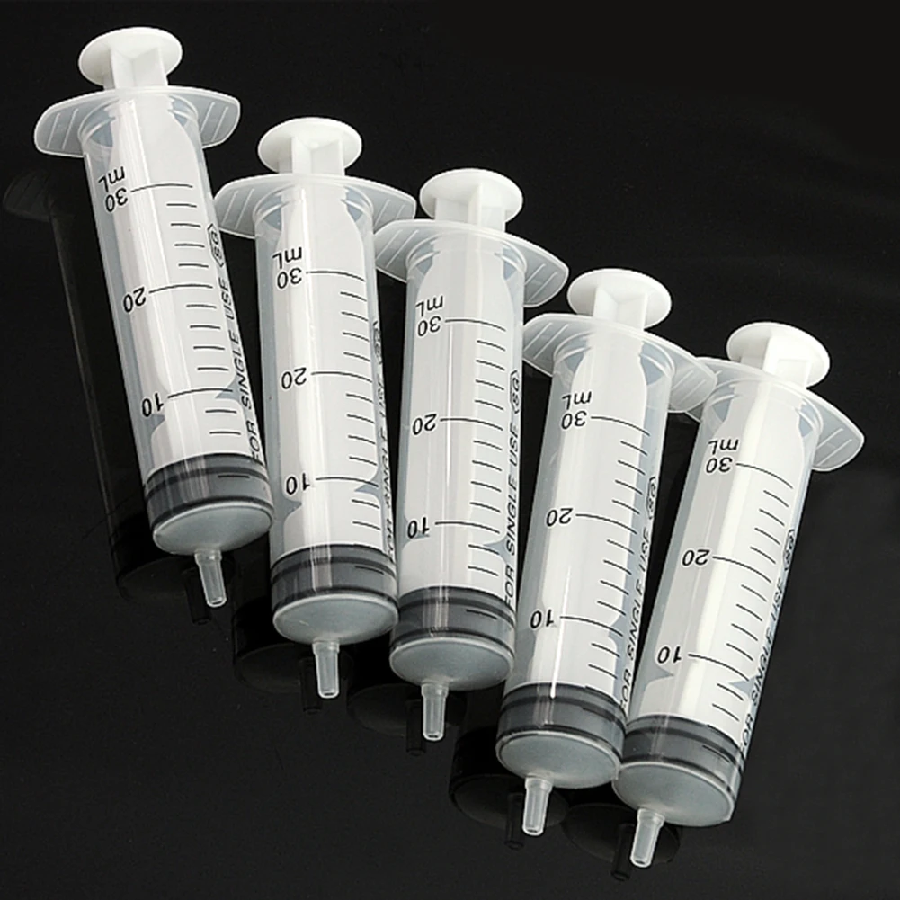 50pcs Disposable syringes Plastic Syringe 30ml Plastic Disposable Industrial Hydroponics Analyze Measuring Nutrient Syringes