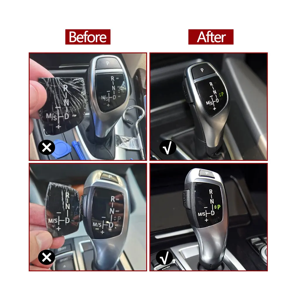 Car Interior Gear Shift Knob Panel Sticker Cover P Button Replace For BMW 1 2 3 4 5 7 X3 X4 F20 F30 F31 F10 F11 F01 F02 F25 F26