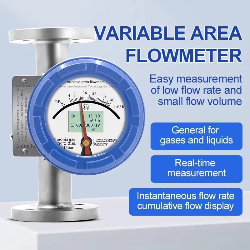 Industrial Variable Area Flowmeter Metal Tube Float Design Liquid Steam Small Flow DN15 DN25 DN50 Explosion Proof