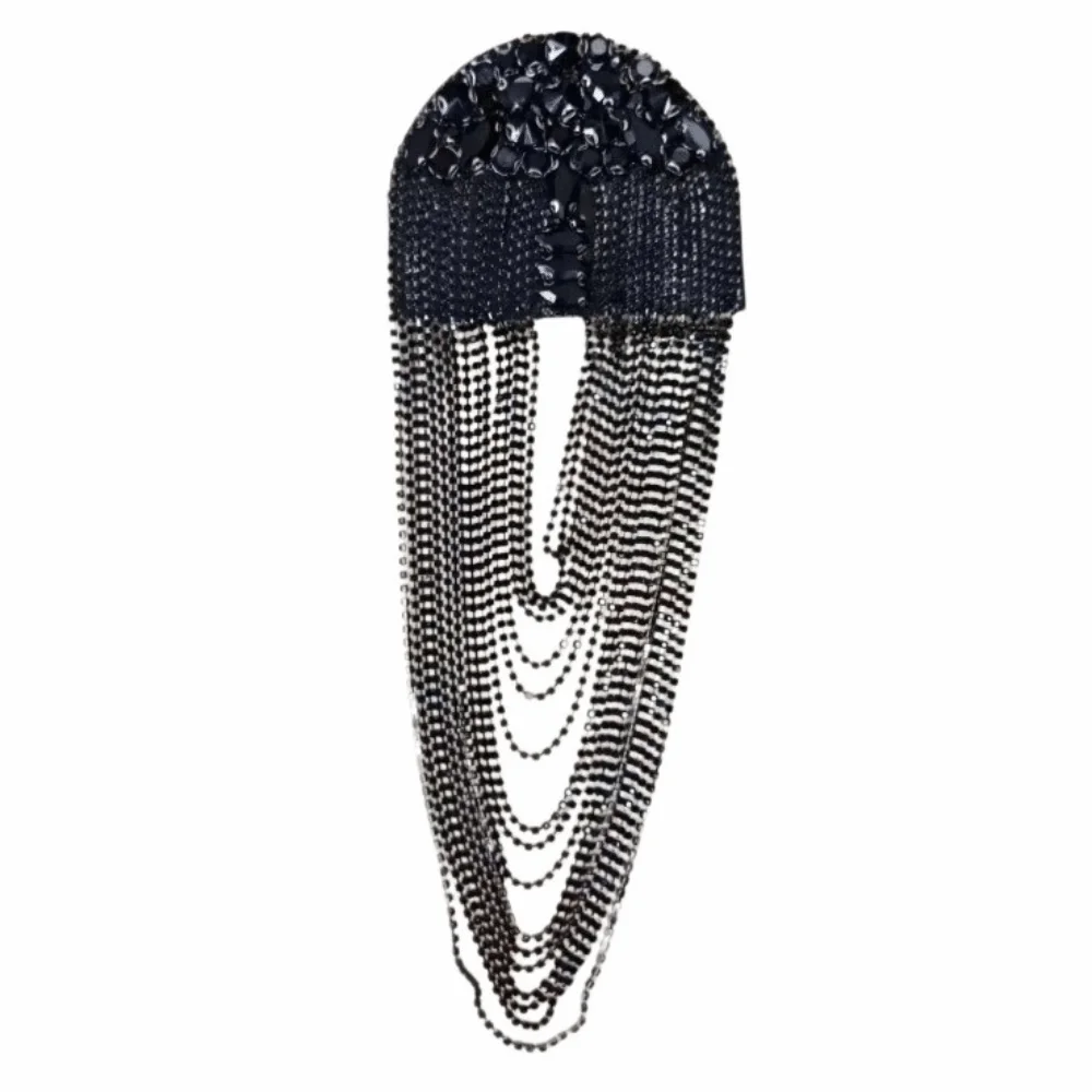 Alloy Tassel Epaulettes Decorative Shiny Shoulder Board Lightweight Hidden Safety Pins Shoulder Mark Stage Performance