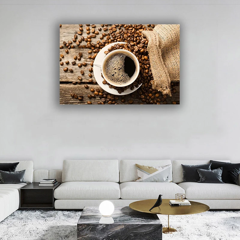 Vintage Coffee Bean Canvas Painting Kitchen Wall Art Coffe House Posters Print Modern Picture Home Decoration Decor