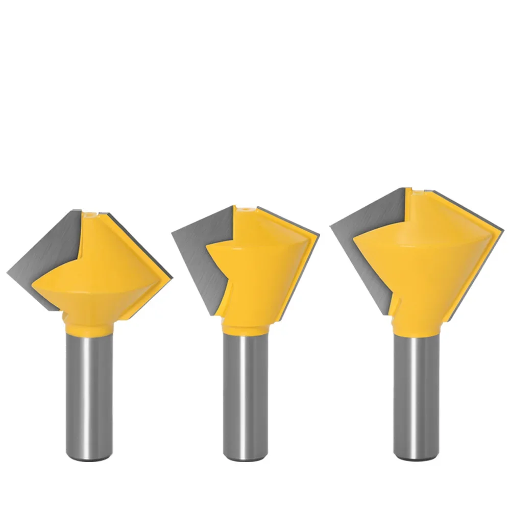 1PC 1/2" 12.7MM 12MM Shank Milling Cutter Wood Carving 6 8 12 16 Sided Multi Sided Glue Joint Router Bit Set
