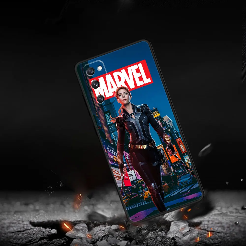 Phone Case Marvel Heroine Black Widow Scarlett Johansson For Samsung Lite S7 S22 Ultra 5G S20 FE Note 20 10 S21