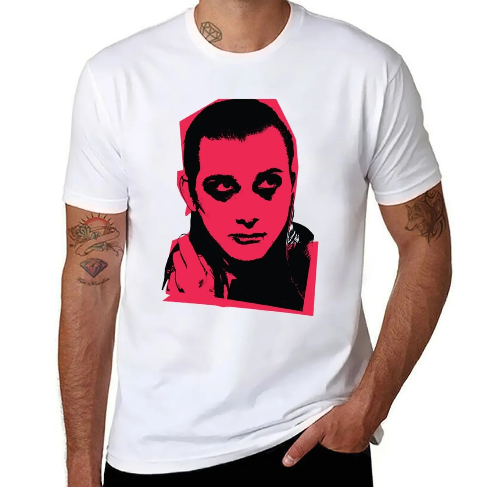 Футболка Darwin Dave Vanian of the Damned, мужские футболки с рисунком, мужские футболки с принтом
