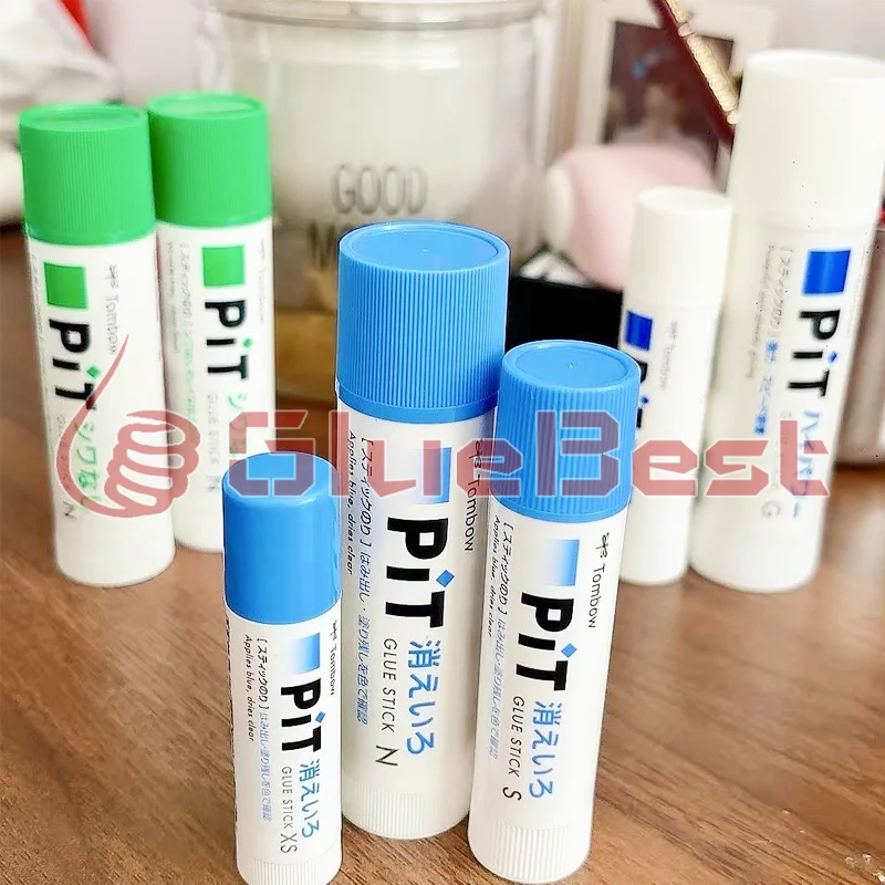 Tombow PIT Solid Curing Sealant Stick Portable Strong Bonding Office School Craft Use Paper Cardboard Quick Clean Application