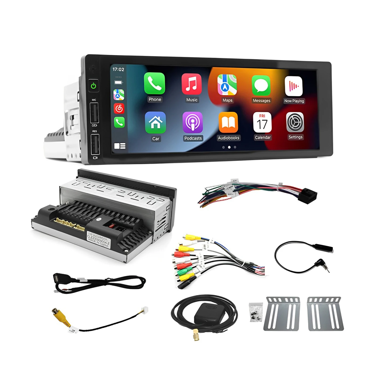 

2G+32G Android Car 6.86 Inch Single Din Stereo Touch Screen Multimedia Bluetooth Built-In GPS Support CarPlay & Android Auto