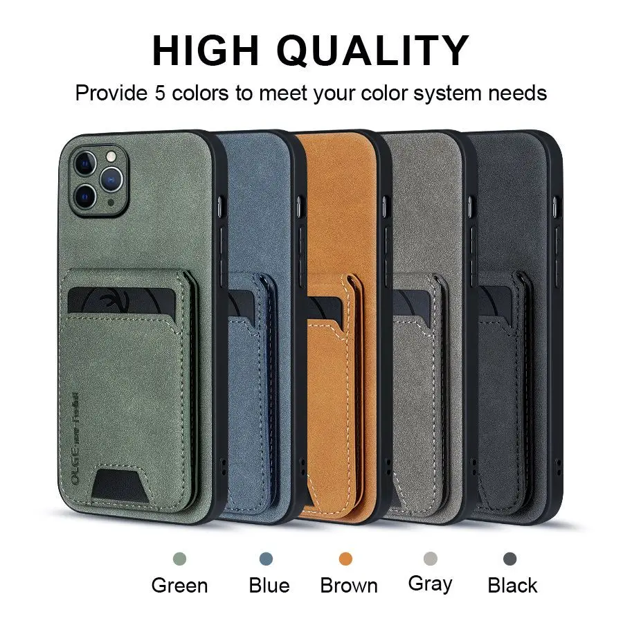 For iPhone 11/11Pro/11Pro Max PU Leather Case Leather Wallet Holder Card Holder Leather Cover
