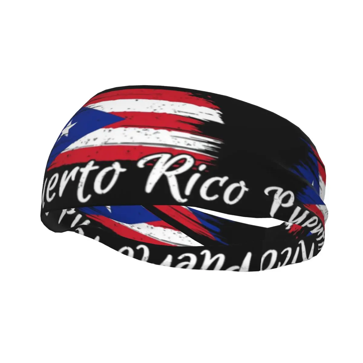 Headband Puerto Rico Flag Headwrap Hairband for Tennis Gym Fitness Headwear Hair Accessories