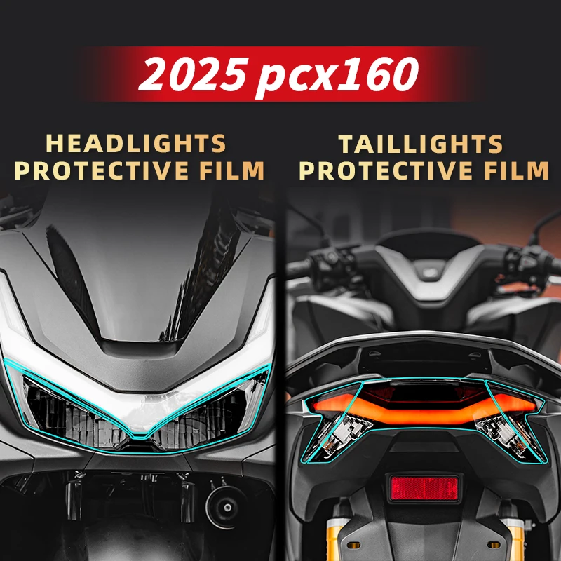 

For HONDA PCX160 2025 Motorcycle Lamp Accessories Transparent Protective Film Bike Headlight And Taillight Refit Stickers Decal