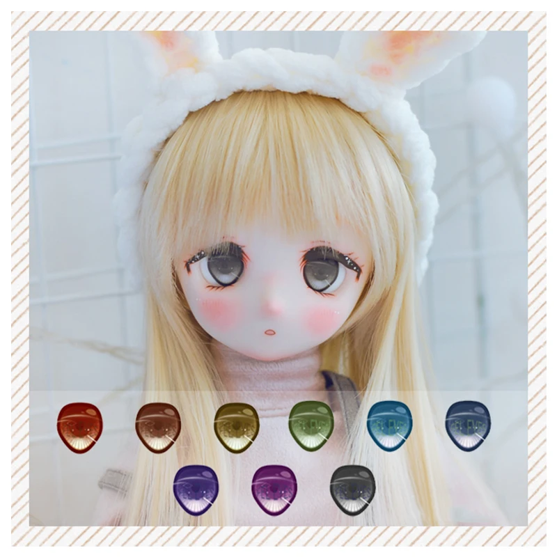 BJD eyes 1/4 1/6 eyes 18mm metallic effect doll eyeballs 10mm-16mm-20mm-24mm BJD SD doll accessories flat acrylic eyes