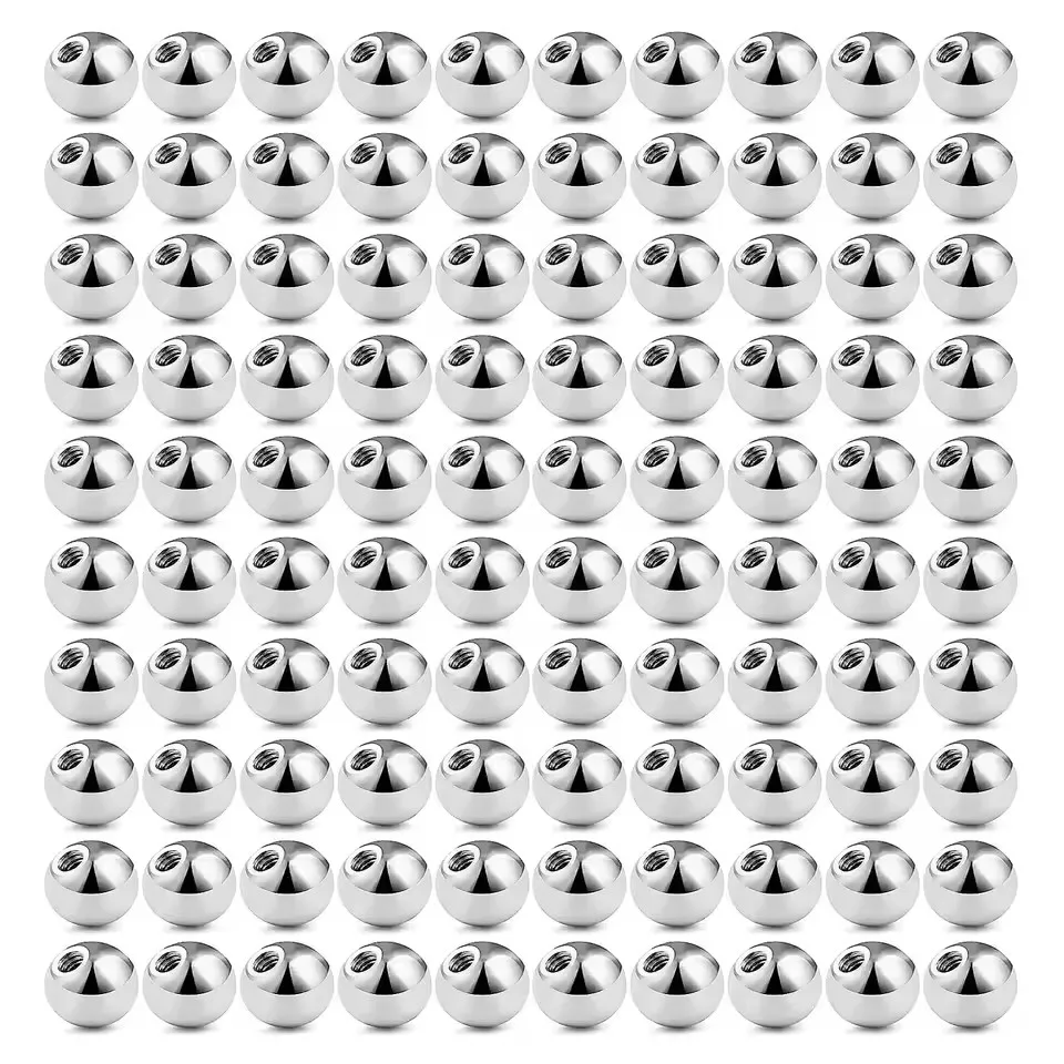 100pc/set 3mm Replacement Spare BALLS  SPIKES Labret Barbell Bar Piercing Attachments DIY Stainless Steel Body Jewelry Gift