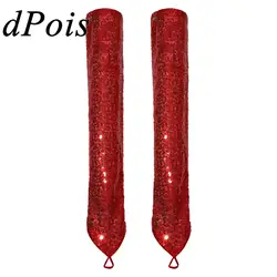 1 Pair Glitter Sequin Long Gloves Women And Girls Elbow-length Fingerless Mittens Gloves For Carnival Party Performance Opera