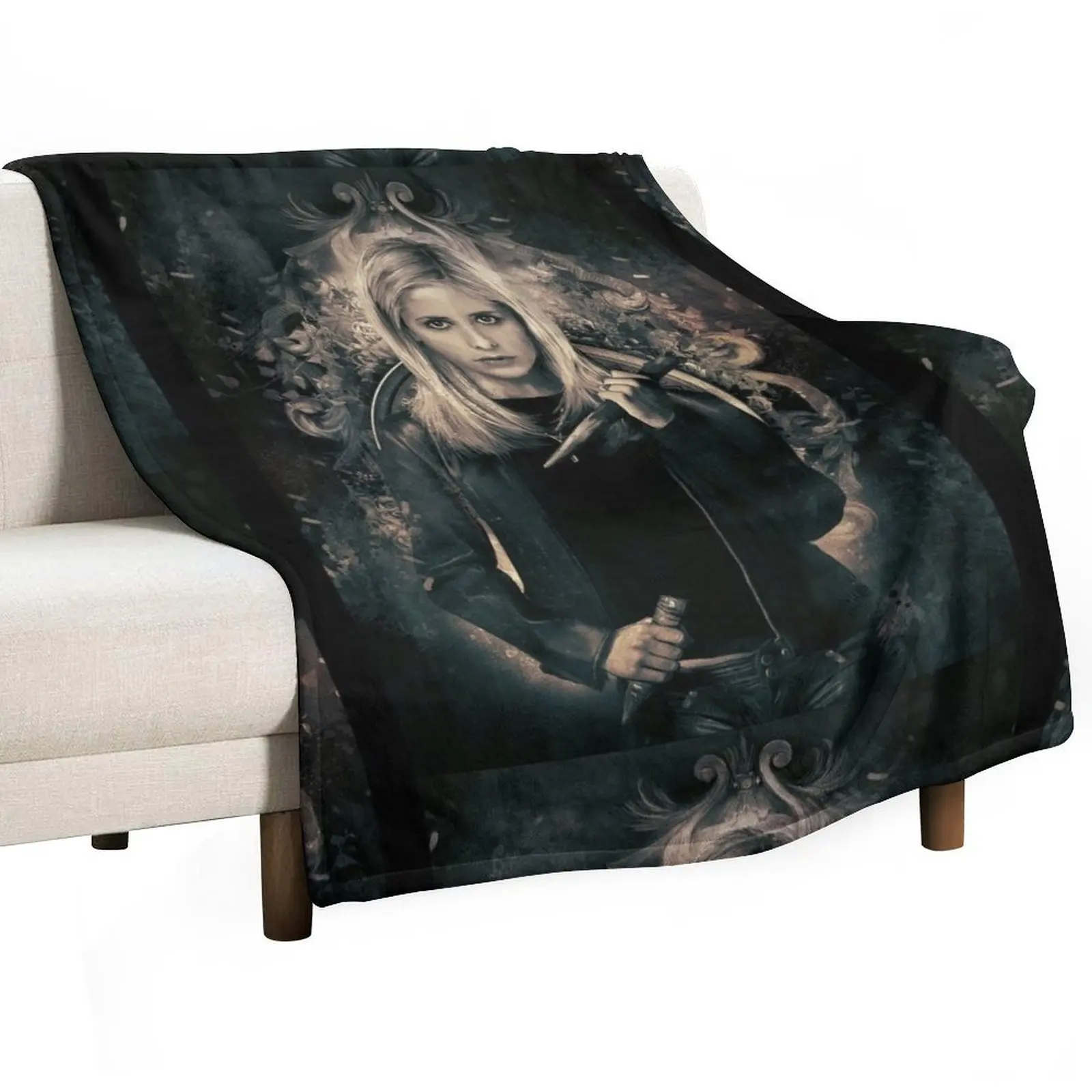 Buffy The Vampire Slayer Throw Blanket Retros Thermals For Travel halloween Blankets