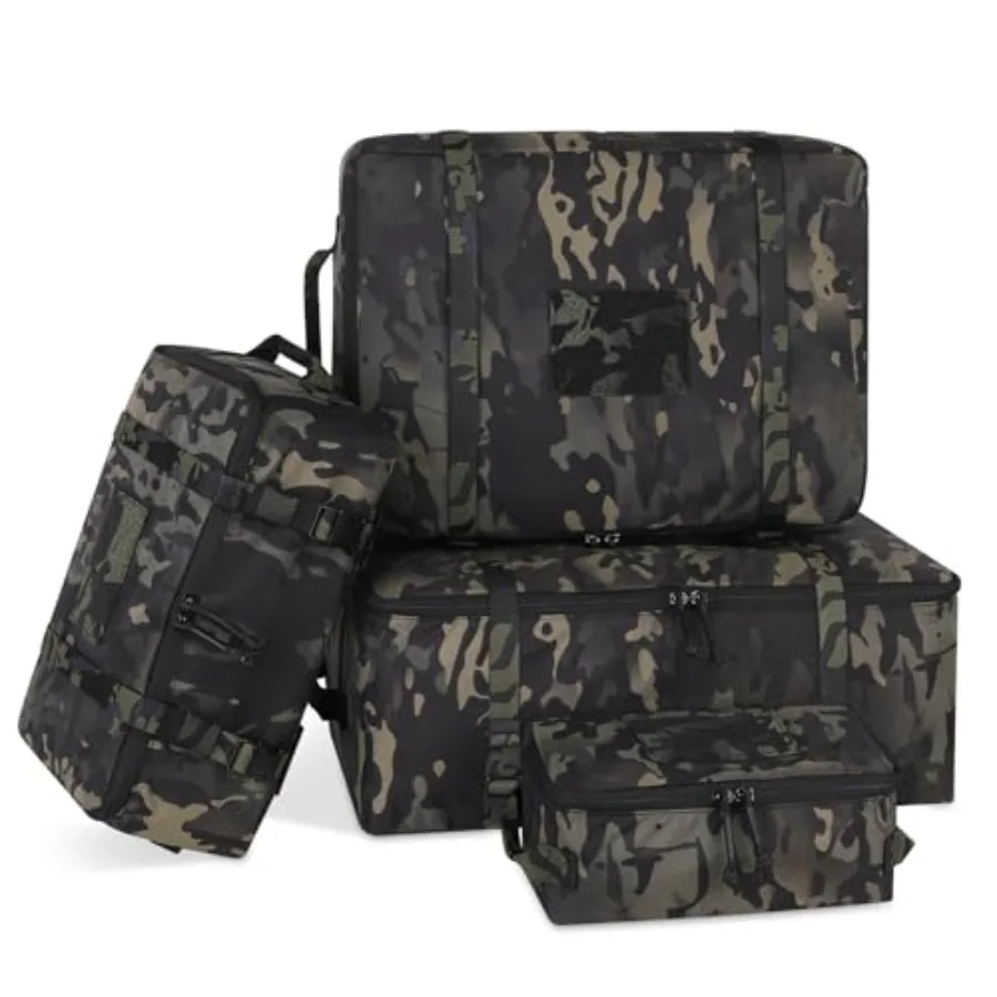 

Набор из 4 тактических модульных упаковочных кубов PETAC GEAR из водонепроницаемого материала: вместительные сумки для хранения, легко чистящиеся, для путешествий и активного отдыха