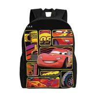 Mochila Lightning McQueen Cars, mochilas universitarias, mochilas para adolescentes con patrones coloridos, mochilas para escuela secundaria, mochila estilo streetwear