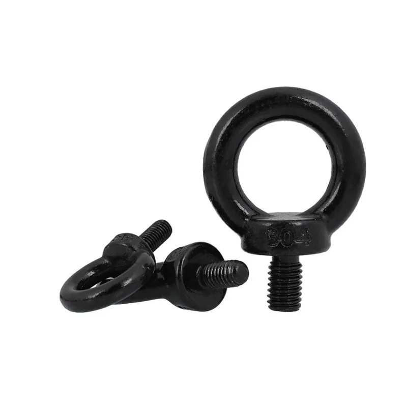 M3 M4 M5 M6 M8 M10 M12 M14 M16 M18 M20 M24 Black 304 Stainless Steel Ring Lifting Eyebolt Marine Lifting Eye Screws Ring Bolt