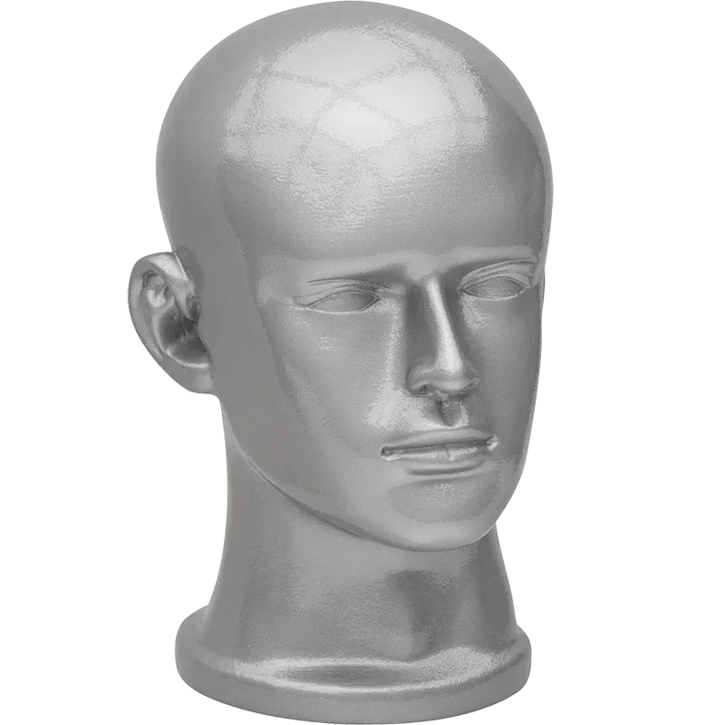 

Male Wig Display Head Mannequin Dummy Model for Hats Sunglasses Photography Prop Stand