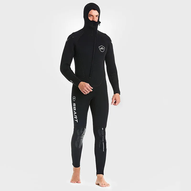 Oulylan 5MM Deep Dive Hunting Fish Winter Wetsuit Thickened Warm Hooded Men Diving Suit Swimming Equipment Swimsuit Wetsuit