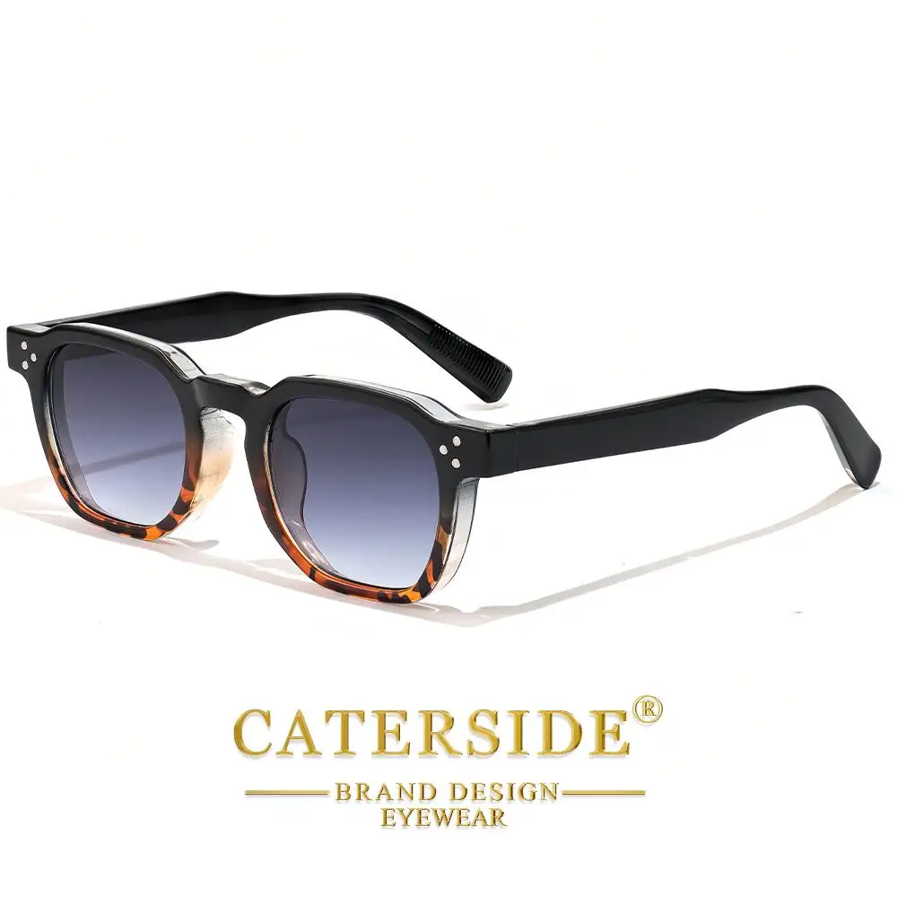 CATERSIDE Modische Herren-Sonnenbrille Markendesign Quadratische Punk-Sonnenbrille Damen Outdoor Reise Party Dekoration Geschenk Brille UV400 – Detail 10