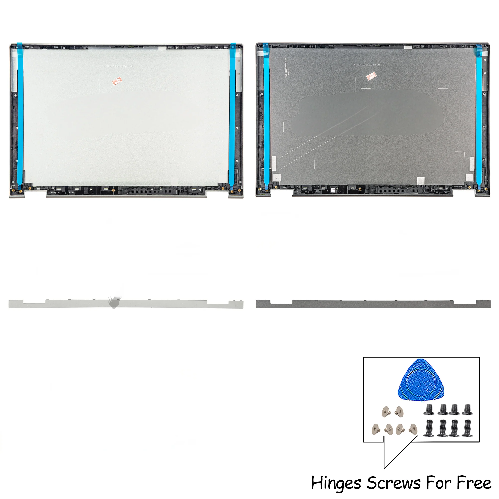 New Laptop Case For Ideapad Flex 5 15ALC05 5-15ITL05 5-15IIL05 15ARE05 Metal Screen Back Cover+Hingecover Silver/Gray 5CB0R75479