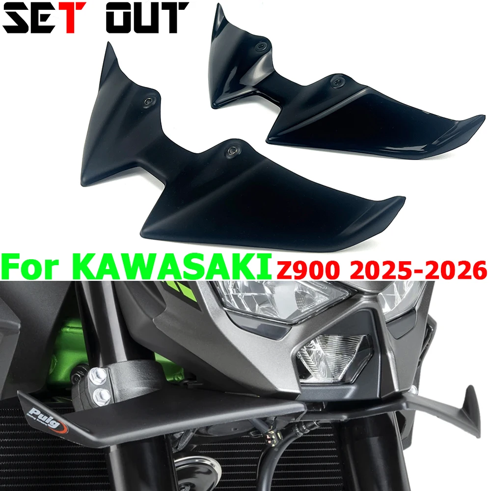 

Для Kawasaki Z900 SE 2025 2026 Z900SE 25-26 аэродинамический мотоцикл спортивная прижимная сила передний спойлер крыло дефлектор крылышки