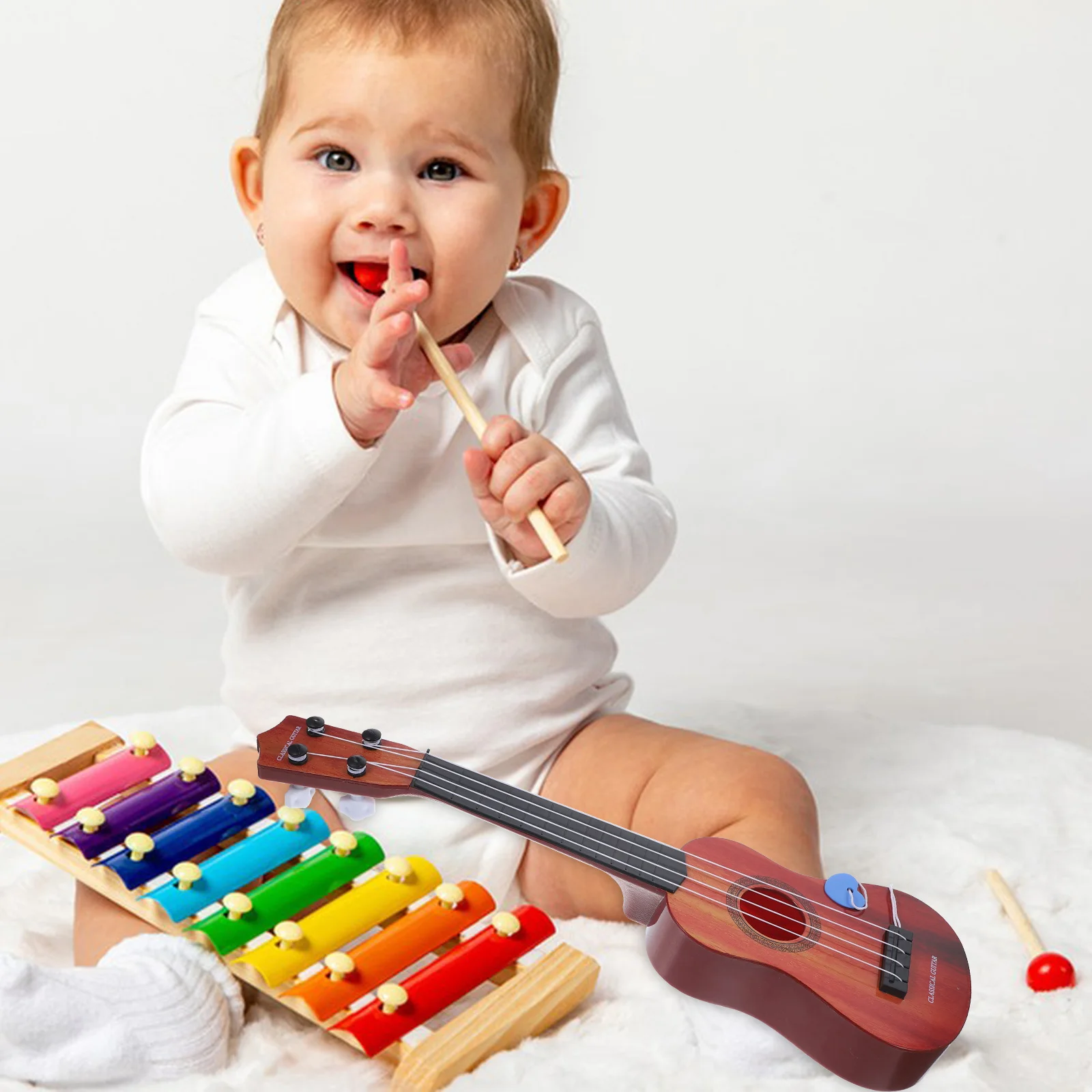 Gitaar voor kinderen Speelgoedukelele voor kinderen Muziekinstrument Plastic mini-instrumenten