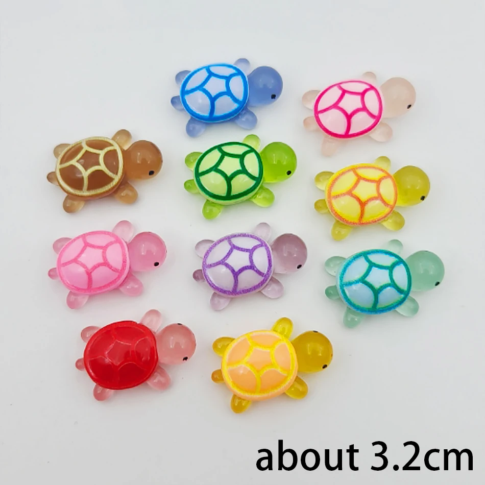 Random 1PCS Glow Toy Turtle Luminous Turtle Mini Cute Cartoon Toy Garden Resin Crafts Desktop Handmade Tabletop Decoration Gift