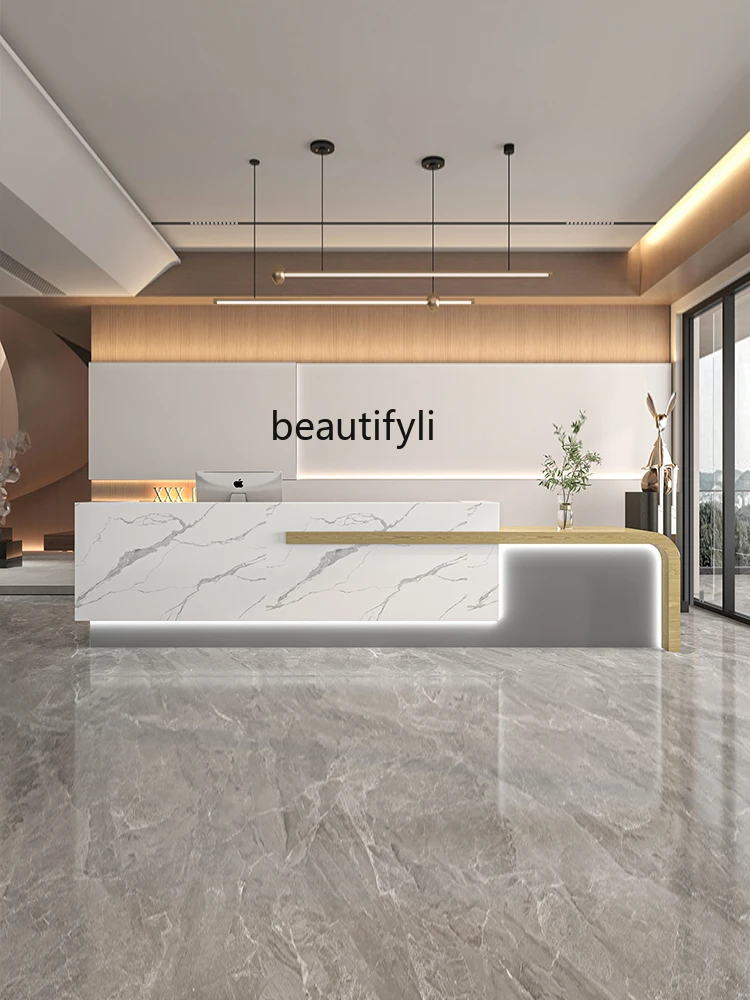 Company hotel foot bath shop B & B sales hall front desk checkout page simple modern beauty salon bar