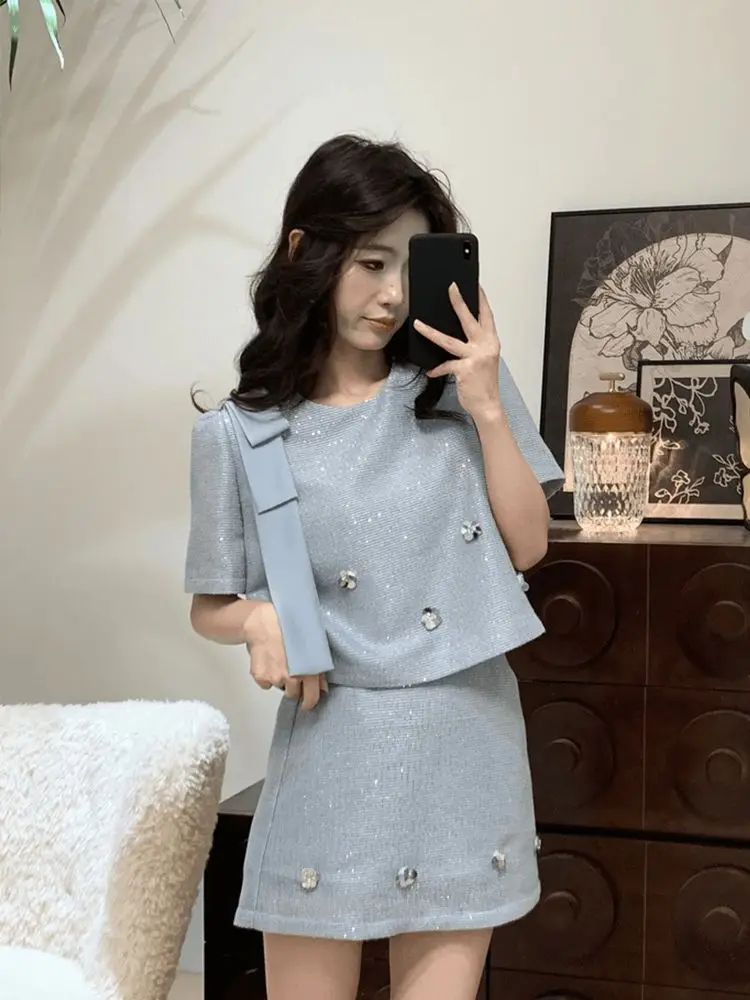 

UNXX Chic Style Design Women's French Retro Daily Wearable Set Summer New Fashion Female Office Lady Set High Quality Trendy