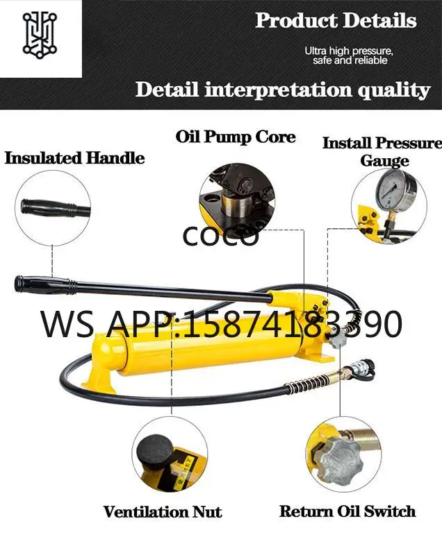 CP-700A-B Corrosion Resistant Manual Hydraulic Pump Single Acting Hand Hydraulic Unit