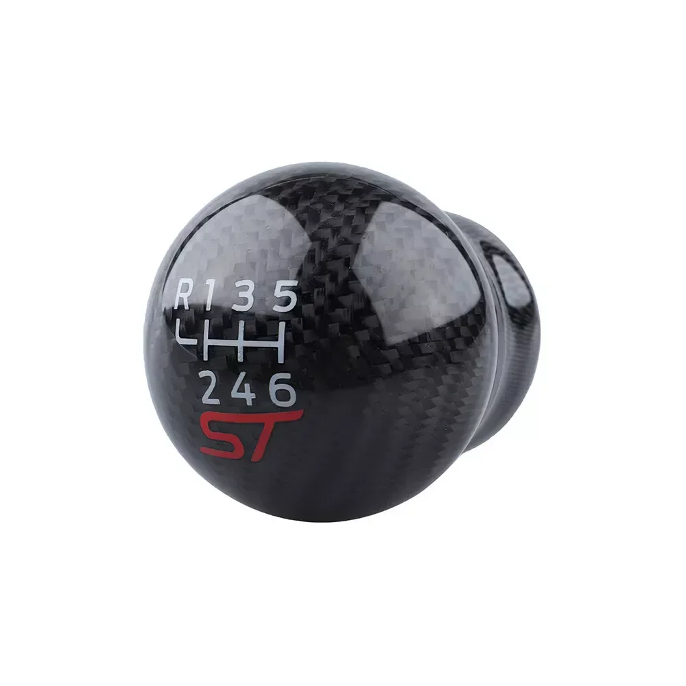 6 Speed Racing Carbon Fiber Gear Shift Knob Car Manual Transmission for Ford Focus Fiesta MK7 MK8 ST Shift Knob Car Accessories