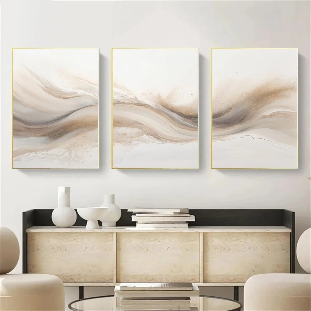 

Modern Beige Gold Marble Abstract Wall Art Canvas Painting Nordic Posters and Prints Wall Pictures For Living Room Home Decor