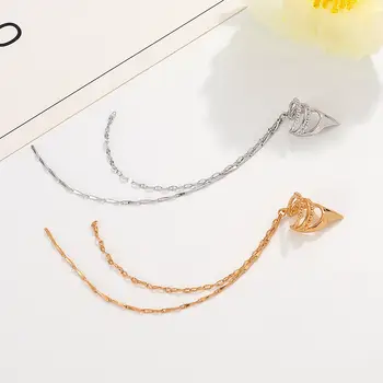 8 best sales Boucles d'oreilles à pompon doré - №4