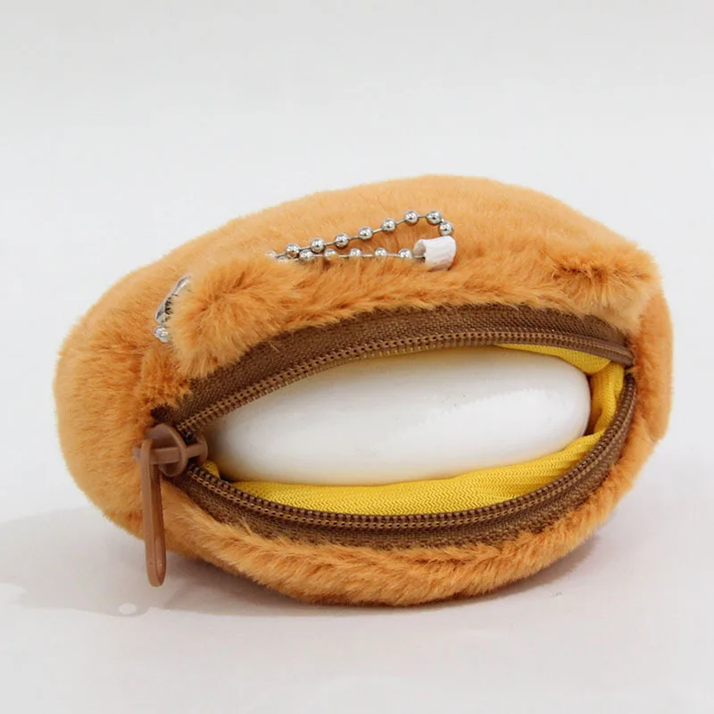 Original Cartoon And Cute Emoticons, Panda And Brown Bear Couple Plush Toys Coin Purses Earphone Cases Coin Cases Practical Gift