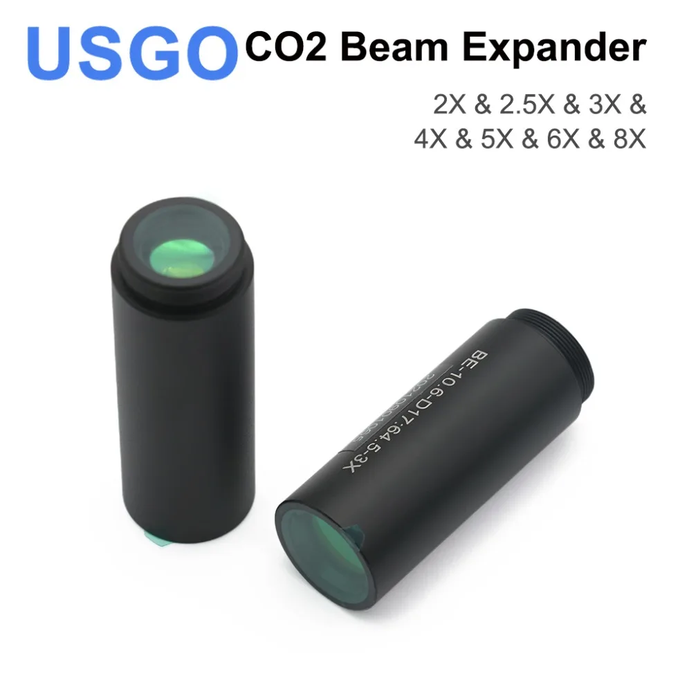 USGO CO2 Laser Beam Expander 10600nm 2X 2.5X 3X 4X 5X 6X 7X 8X 10X Galvanometer Laser Marking Lenses Optics Beam Expand