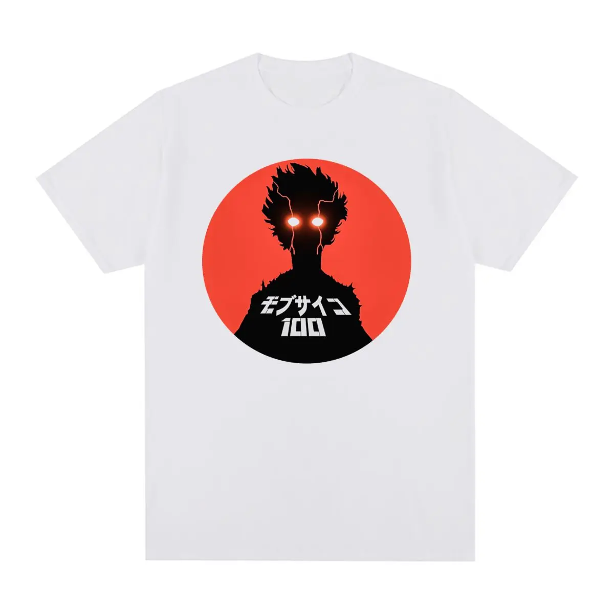 Mob Psycho 100 Vintage T-shirt Shigeo Kageyama Harajuku Anime Manga Streetwear Cotton Men T shirt New Tee Tshirt Womens Tops