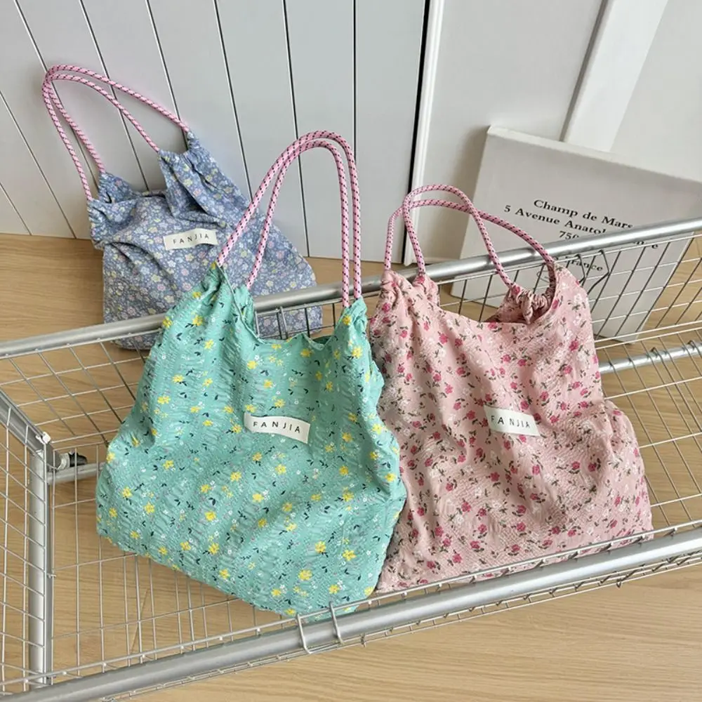 Rose Spring Floral Bag Trendy Tote Bag Handbag Single Shoulder Bag Underarm Bag Commute Flower Shopping Bag Girls