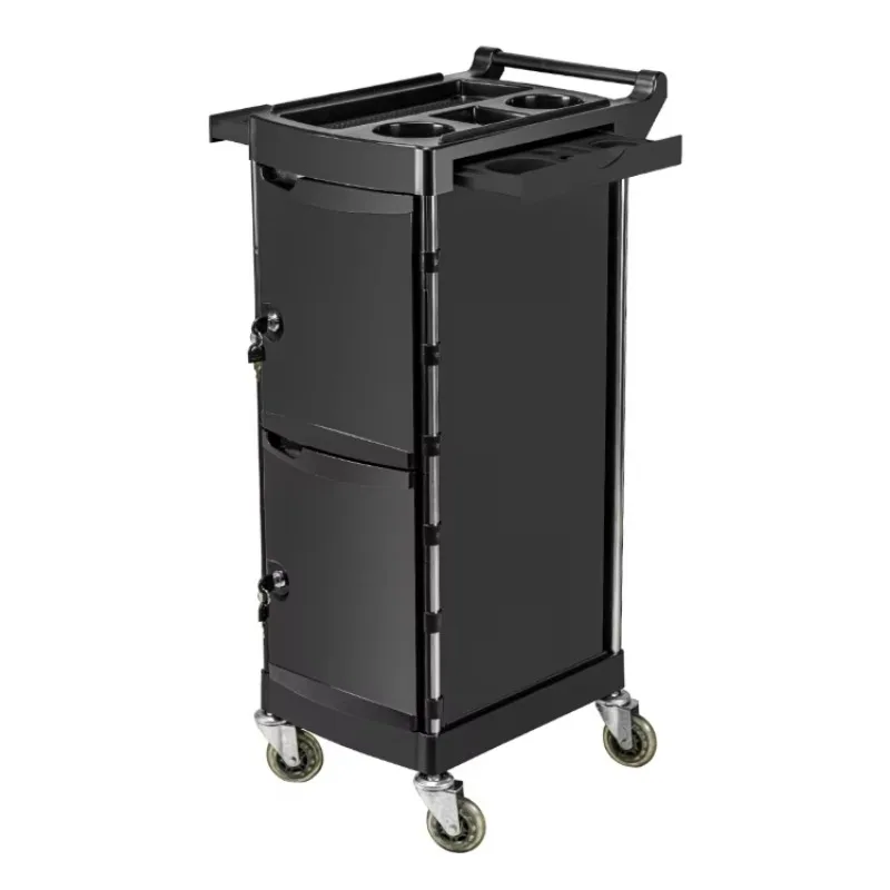 Hair Salon Trolley Lockable Beauty Hairdresser Beauty Furniture Hair Styling Storage Salon Trolley Cart with Drawers