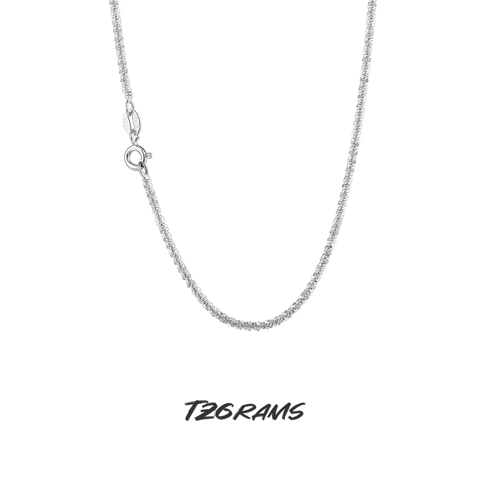 TZgrams 925 Sterling Silver Simple Chain Elegant Necklace For Lady Exquisite High Quality French Fine Jewelry Best Gift