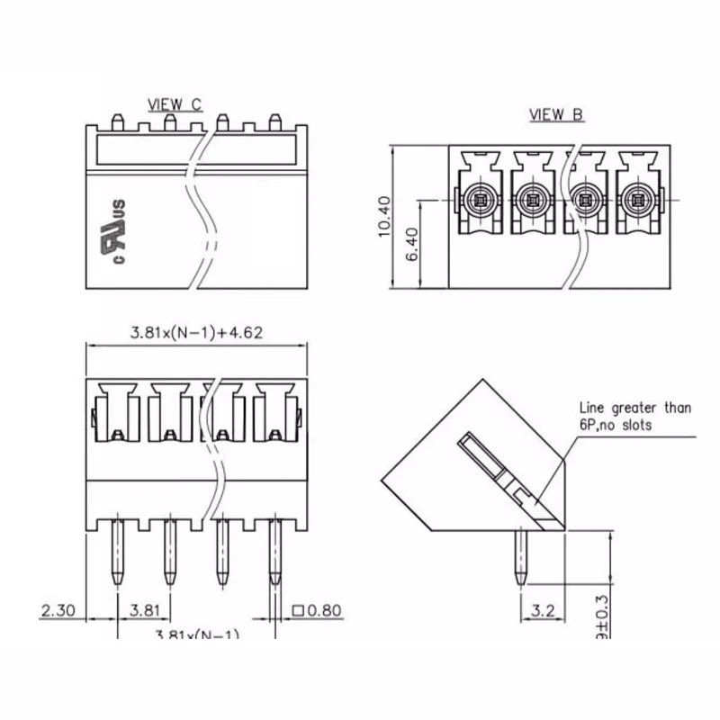 100PIN 15EDGLC 3.5MM 2P-12P PCB PLUG-IN TEMINAL BLOCKS KF2EDGLC SMC 1,5/-G-3,5 CONTACT