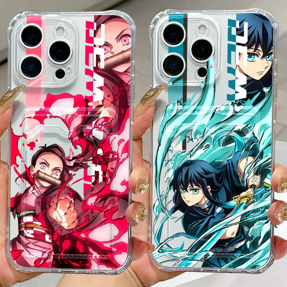 NUEVO Estuche Protector Transparente Anticaída Cool Demons Hot Slayers para iPhone 17e 17 16e 16 15 14 13 12 11 Mini Pro Max Air Plus